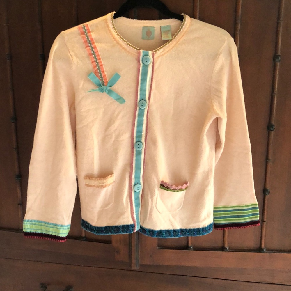 Anthropologie boho chic cotton nylon cardigan